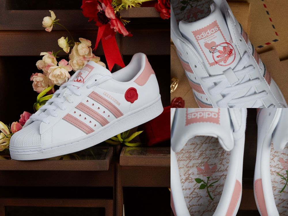 adidas Originals情人節限定『櫻花粉Superstar、Mr.A聯名』小愛心Logo太可愛!-1