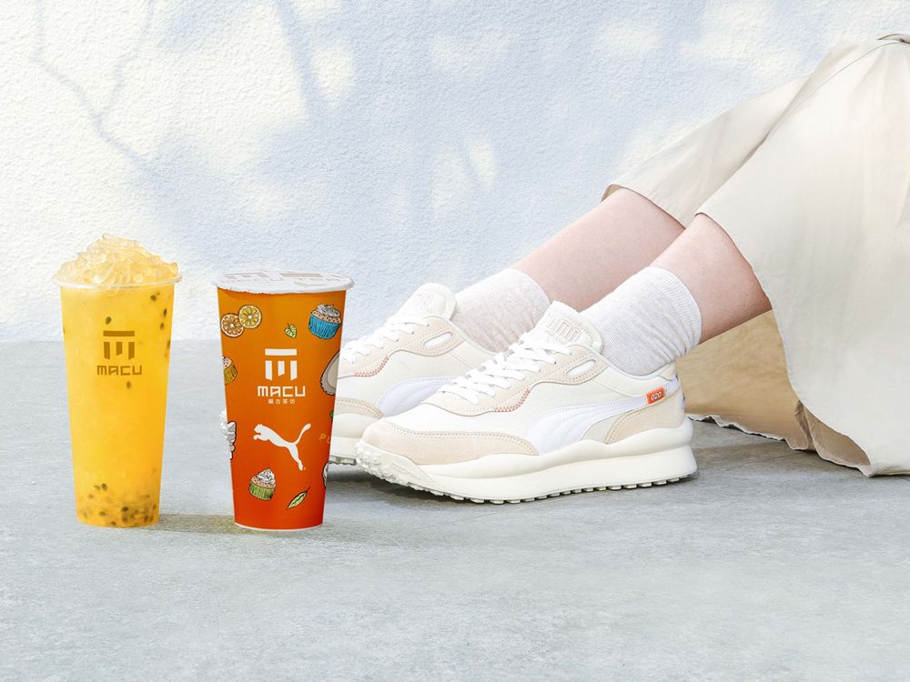 PUMA x MACU麻古茶坊跨界聯名手搖飲『香橙Q豹』必喝!爆款球鞋奶蓋橘同步開賣!-2