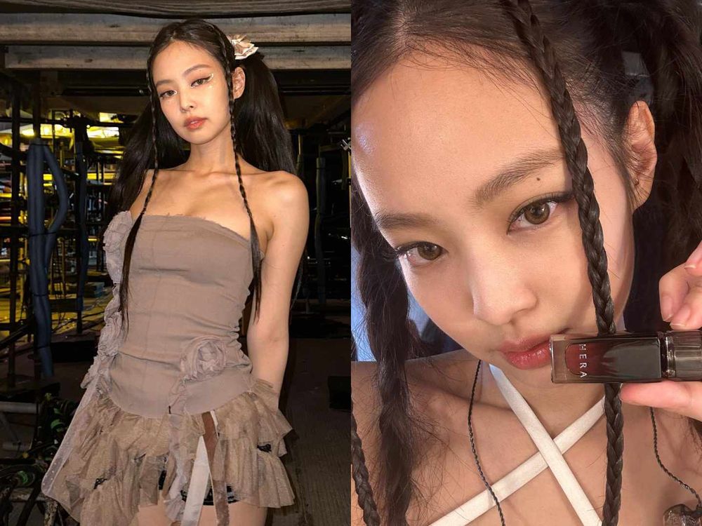 2023韓系綁髮圖鑑！BLACKPINK Jennie顯瘦編髮造型推薦：雙馬尾辮、毽子頭、半丸子頭，圓臉必收藏小臉髮型-1