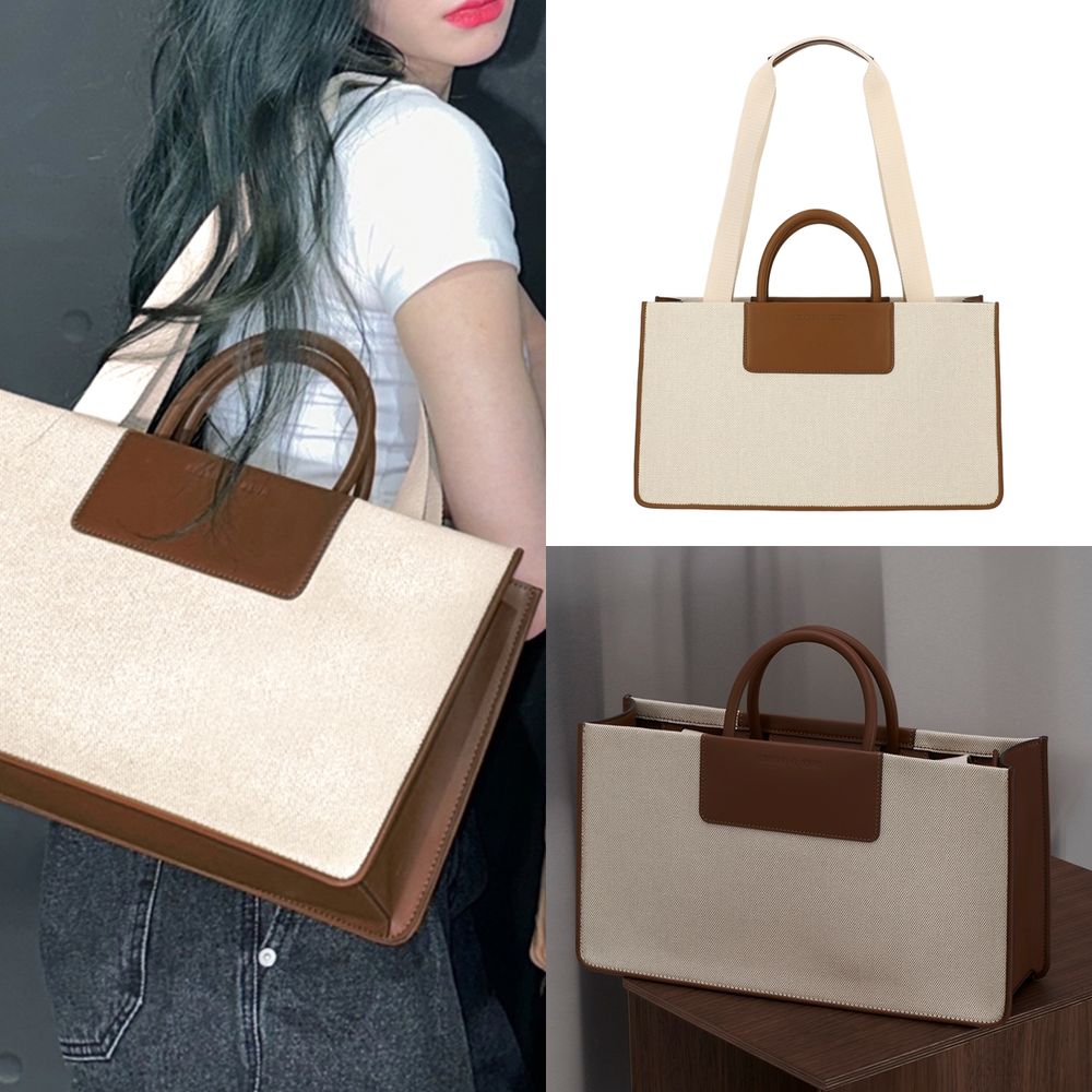 CHARLES & KEITH『ITZY系列』千元帆布托特包超欠收!3大尺寸解析、通勤包就選它!-5