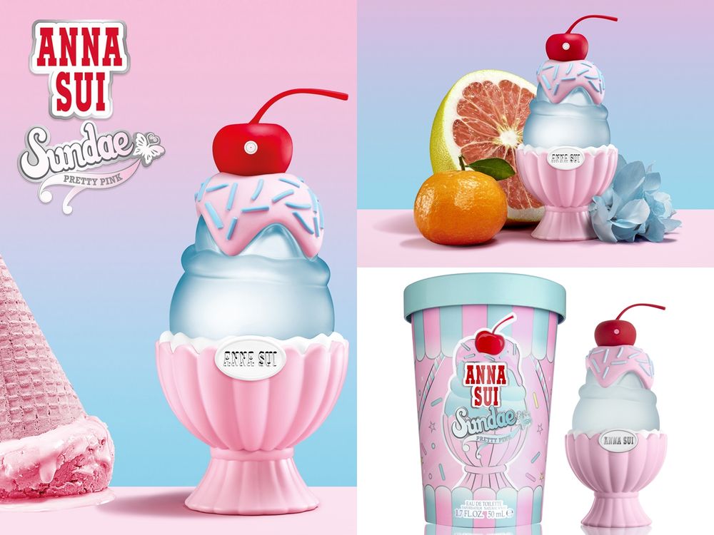 一開賣秒被搶空！ANNA SUI 『冰淇淋水果聖代香水』，粉紅葡萄柚、糖漬檸檬、草莓奶油香，從香氣到瓶身可愛爆擊！-3