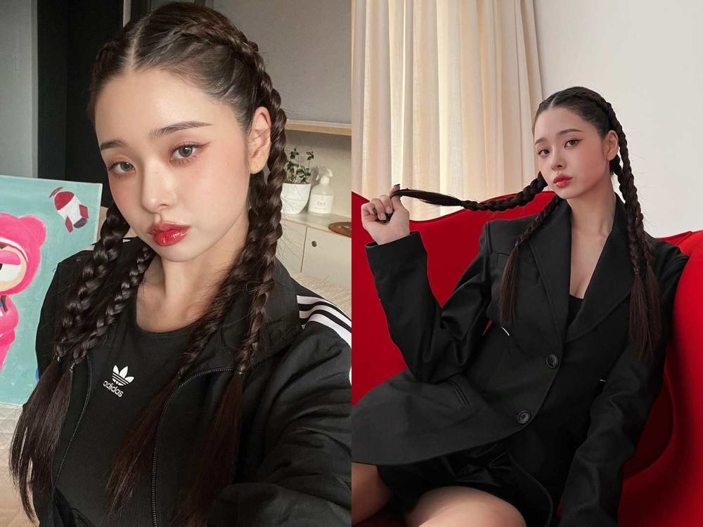 行走的髮型教科書來了!宋智雅12款髮型造型變化史:水波紋泡麵捲、慵懶韓系盤髮、Y2K辮子綁髮...小臉範本全都在這!-6