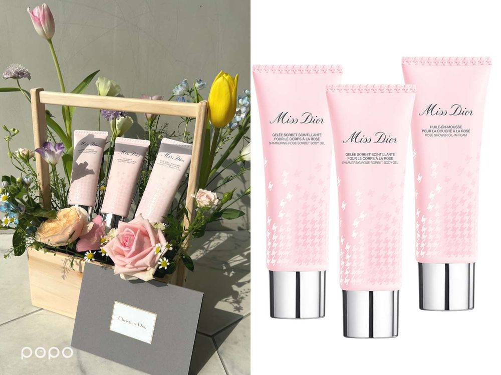 用玫瑰花瓣洗澡!MISS DIOR玫瑰香氛沐浴三步驟,洗完身上香氣、就像捧一大束玫瑰花的淡淡優雅香!-6