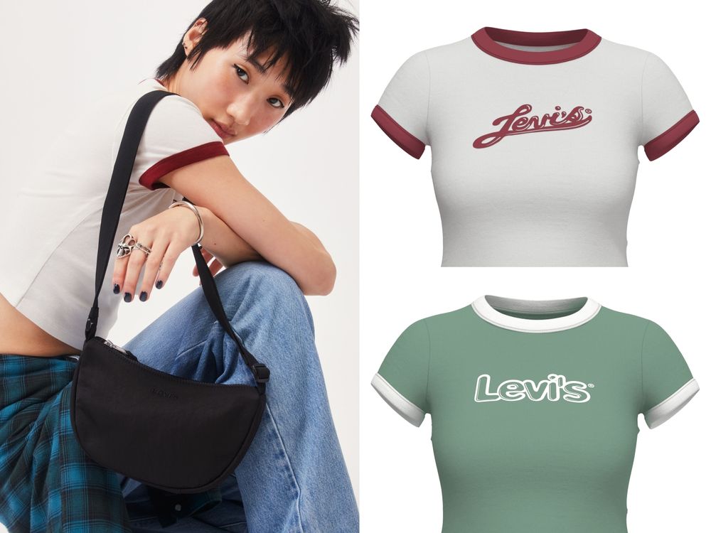 夏天穿搭得擁有一件!LEVI’S Logo Tee『穿搭公式』搭牛仔褲就很好看!短版、小LOGO款必收!-5