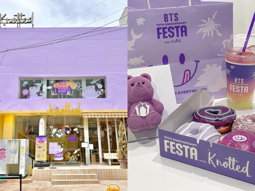 韓國人氣甜甜圈Knotted快閃登台!與BTS聯名、台灣限定口味、15款超萌周邊...甜點控必吃!-3