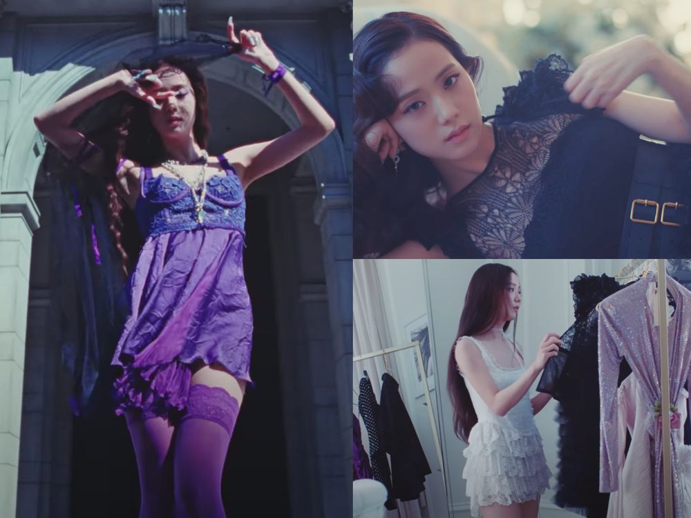 BLACKPINKJisoo 〈Flower〉MV藏5大『春夏流行趨勢』絲襪穿搭、透視蕾絲...女孩快學起來!-4
