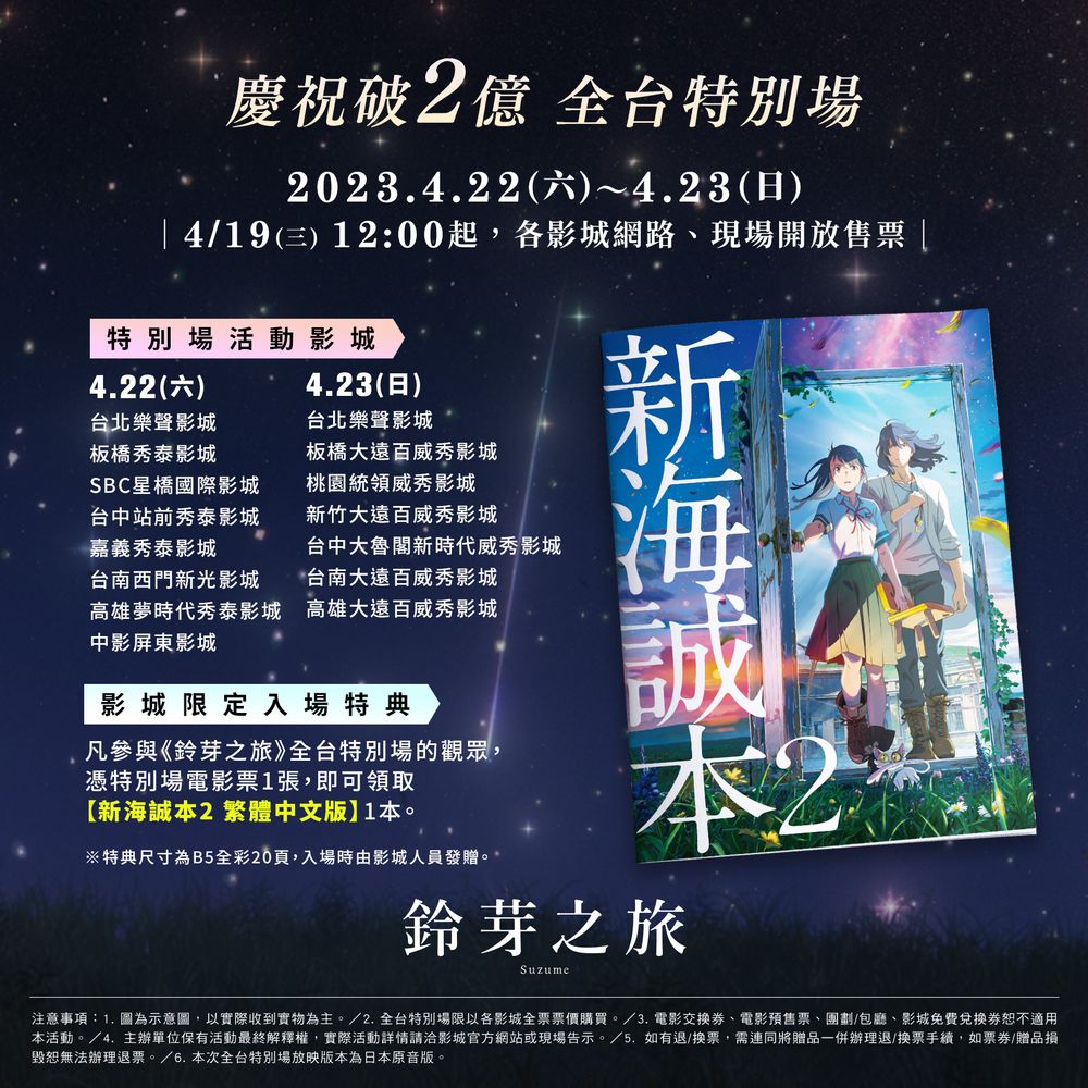 《鈴芽之旅》全台破2.2億！登台灣影史日片票房TOP 4，全球票房超越《航海王》-6