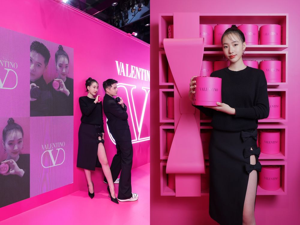 VALENTINO BEAUTY快閃店降臨信義區!高調粉、龐克黑『高級輕透霧光』氣墊粉餅現場體驗,還有巨星拍攝牆必打卡!-8