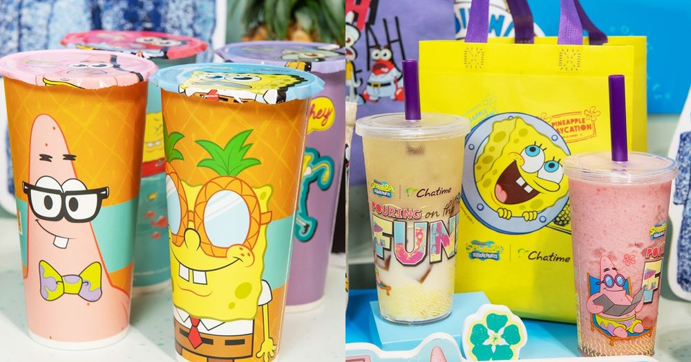 2023夏天必喝手搖飲新品！日出茶太 X 海綿寶寶派大星飲料杯、環保袋加購周邊可愛瘋掉！-1