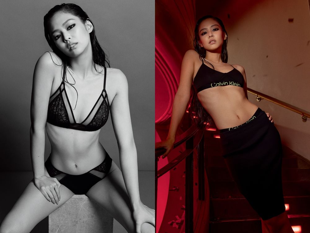 JENNIE、BTS柾國Calvin Klein火辣新照曝光！珍妮半透明美胸超誘人、柾國大露名品腹肌直接噴鼻血！-2