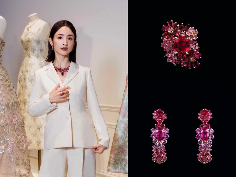 林依晨戴3.4億台幣「夢幻紅寶項鍊」現身Dior高級珠寶展、本人美到發光！-3