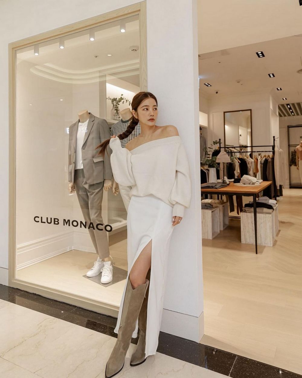 老錢風極致「靜奢風」穿搭！Club Monaco秋冬全新老花圖騰！袁艾菲、許路兒穿起來超好看！-1