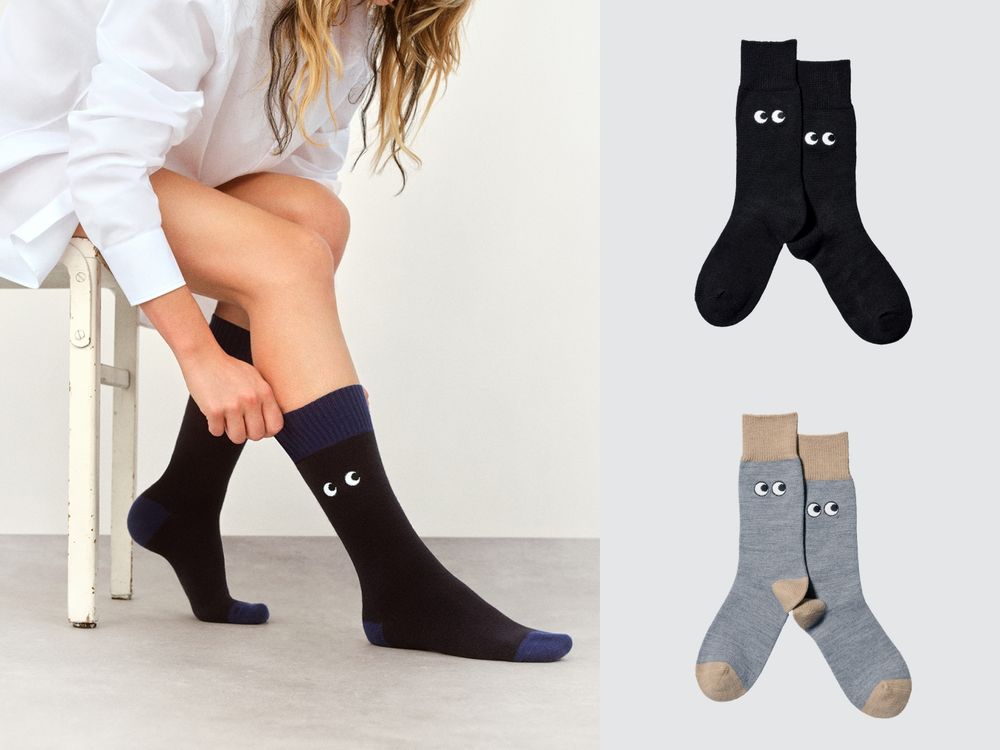 UNIQLO必買小眼睛聯名補貨了！ANYA HINDMARCH襪子最後搶購機會來了！-10