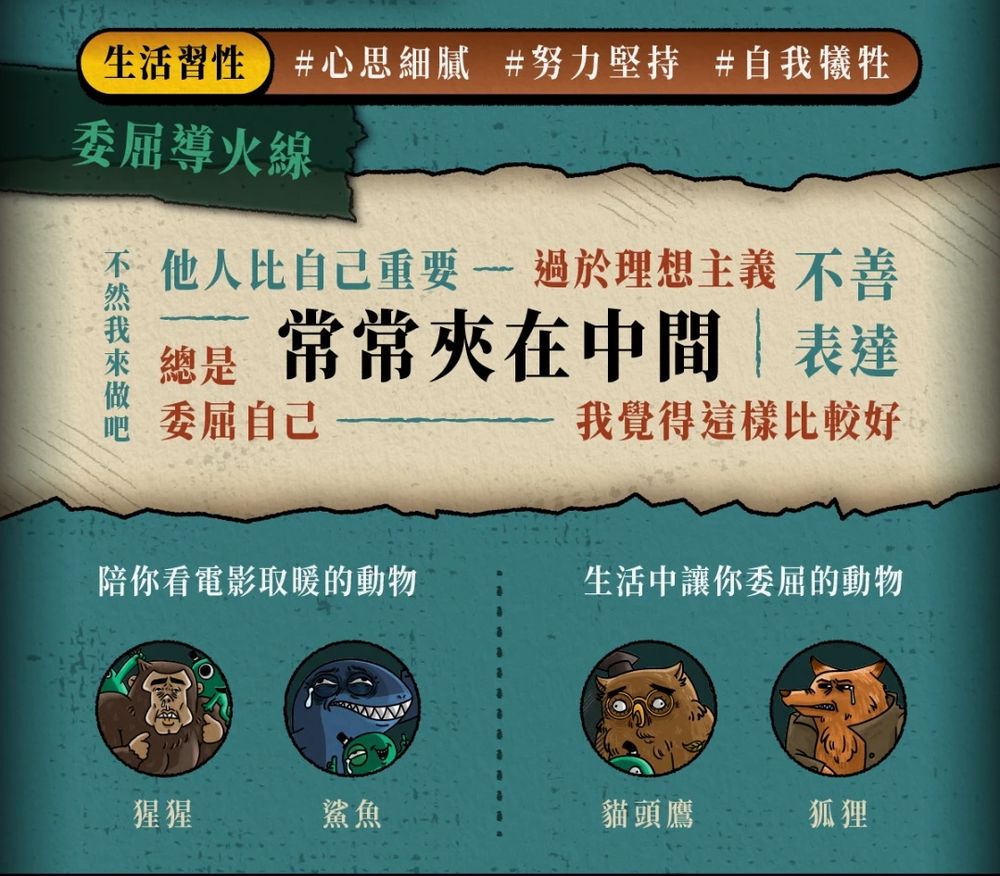 你是QQ小海豹還是孤僻小貓咪？社畜必玩「老狐狸」心理測驗測你的委屈指數-12
