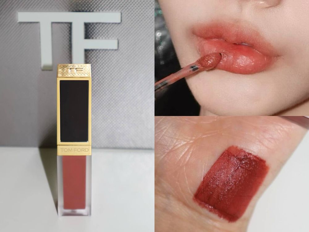 稱霸IG、小紅書！TOM FORD黑金唇釉新色登場，必收清冷木質玫瑰、氣質水蜜桃裸粉...，奶油質地超絲滑，一抹零唇紋！-6