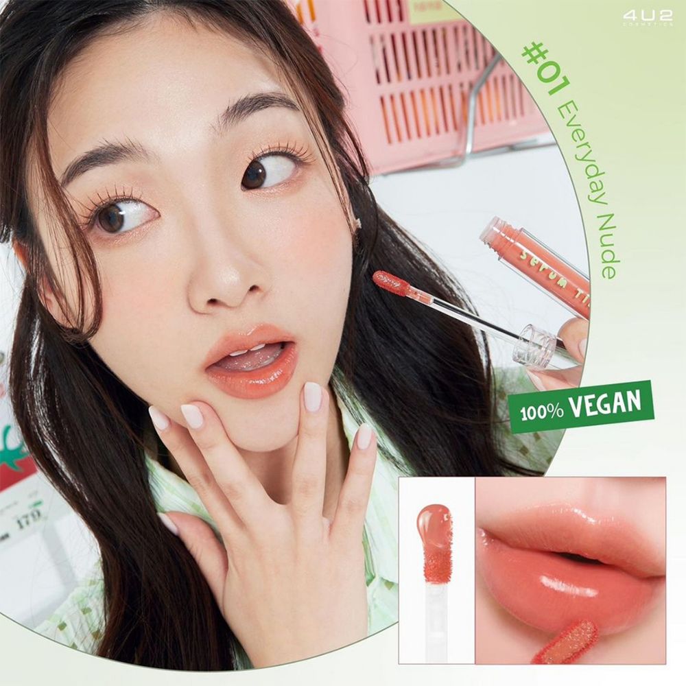 屈臣氏12月彩妝新品上架！4U2新升級水光啵啵唇釉，必收知性玫瑰色、低飽和蜜桃色...，居然比唇油還滋潤！-5