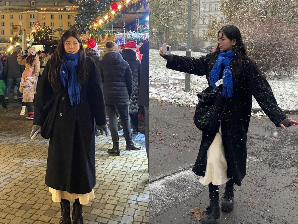 忽冷忽熱必備！冬天5種圍巾圍法穿搭公式！太妍、金裕貞…韓星都靠這招顯臉小！-2