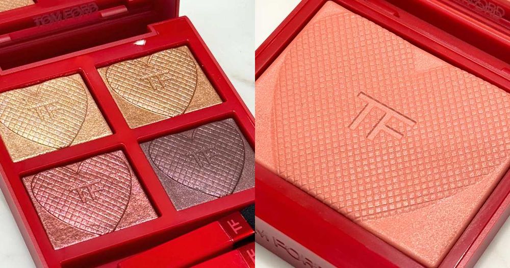 2024情人節限定彩妝首發！TOM FORD四格眼影、腮紅印上質感愛心壓紋，打造約會必勝撩男妝容！-1