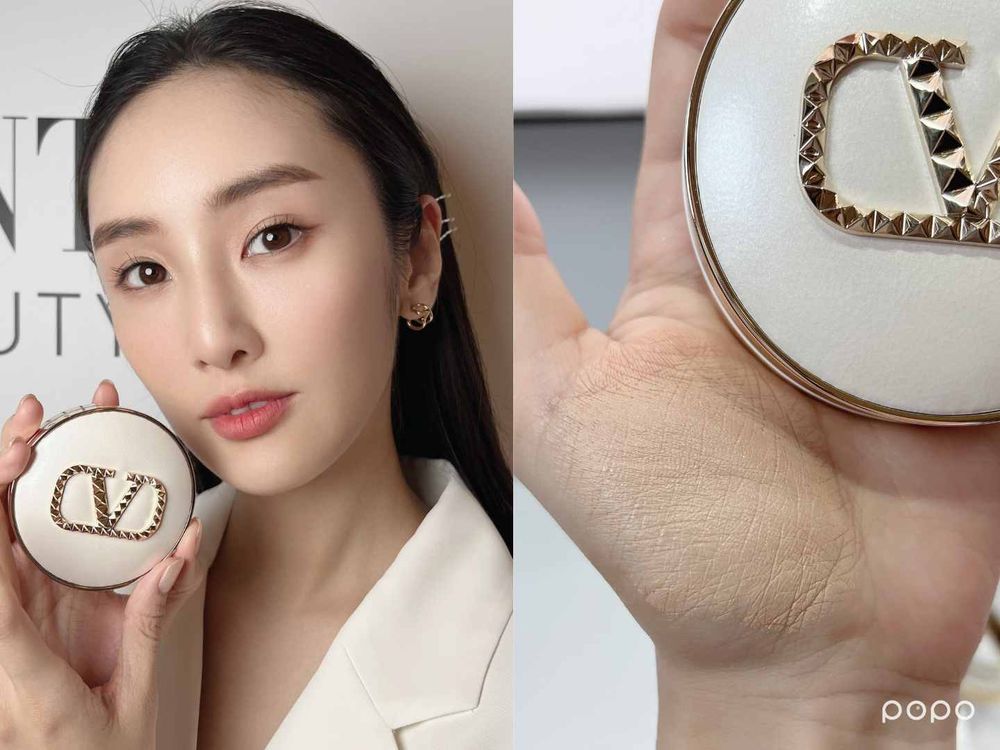 2023氣墊粉餅推薦！VALENTINO BEAUTY「鉚釘白金光感氣墊」一拍一抹、女神光感底妝完成，此生必擁有一顆！-6