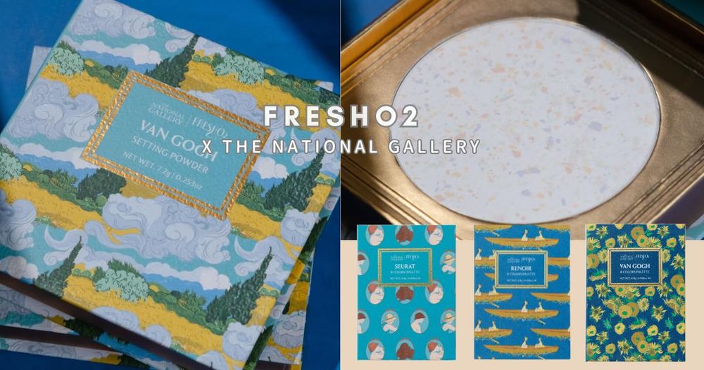 2023最美彩妝限定聯名！FreshO2聯名「英國百年國家美術館」推出梵谷、雷諾瓦畫作絕美限量六色眼影盤、校色蜜粉餅..-1