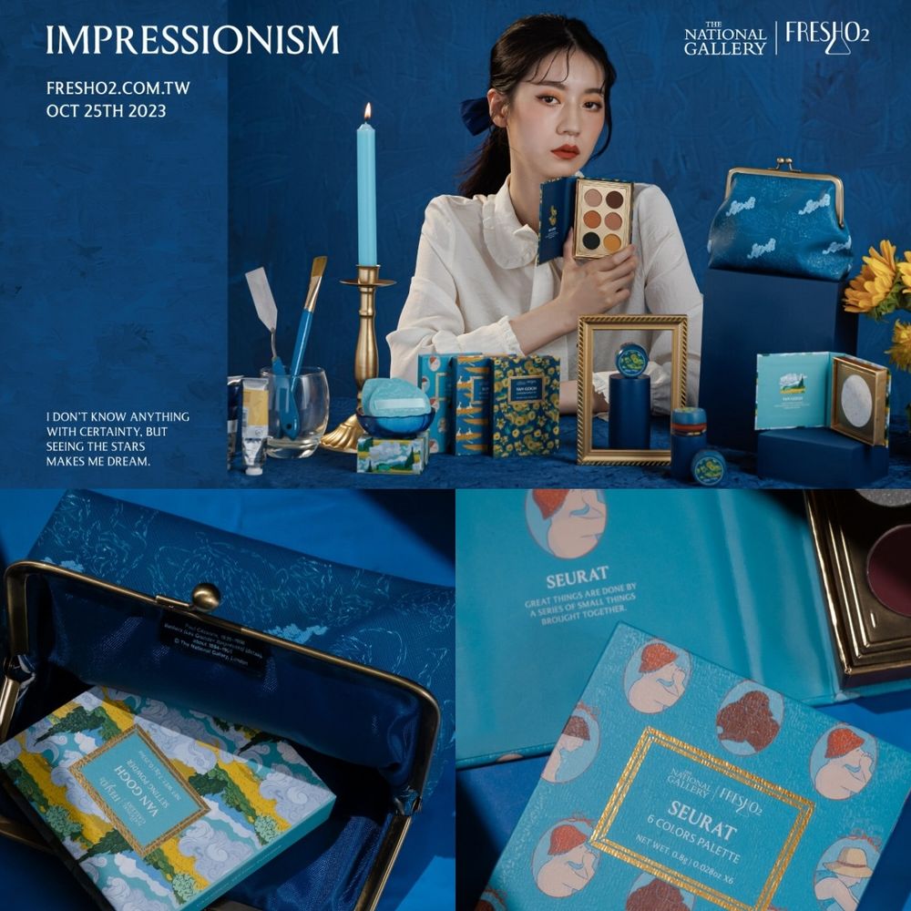 2023最美彩妝限定聯名！FreshO2聯名「英國百年國家美術館」推出梵谷、雷諾瓦畫作絕美限量六色眼影盤、校色蜜粉餅..-12