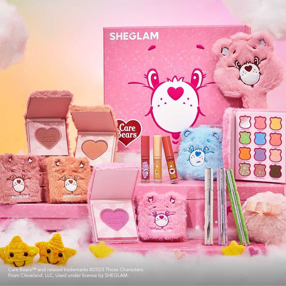 2023年末最萌聯名！SHEGLAM X Care Bears彩妝，12色眼影盤、美拉德風腮紅...，毛絨絨包裝超療癒！-2