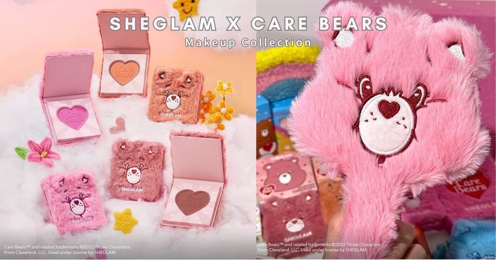 2023年末最萌聯名！SHEGLAM X Care Bears彩妝，12色眼影盤、美拉德風腮紅...，毛絨絨包裝超療癒！-1