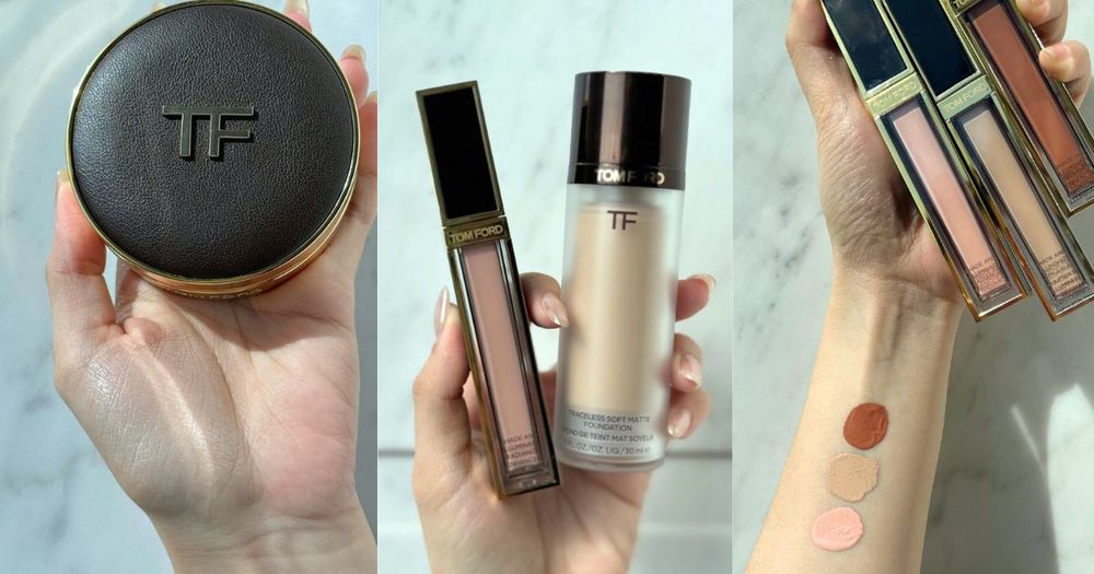 2023秋冬粉底推薦！TOM FORD最美皮革氣墊粉餅、奢光校色膏，超簡單疊擦法，三步驟畫出零死角高級感底妝！-1
