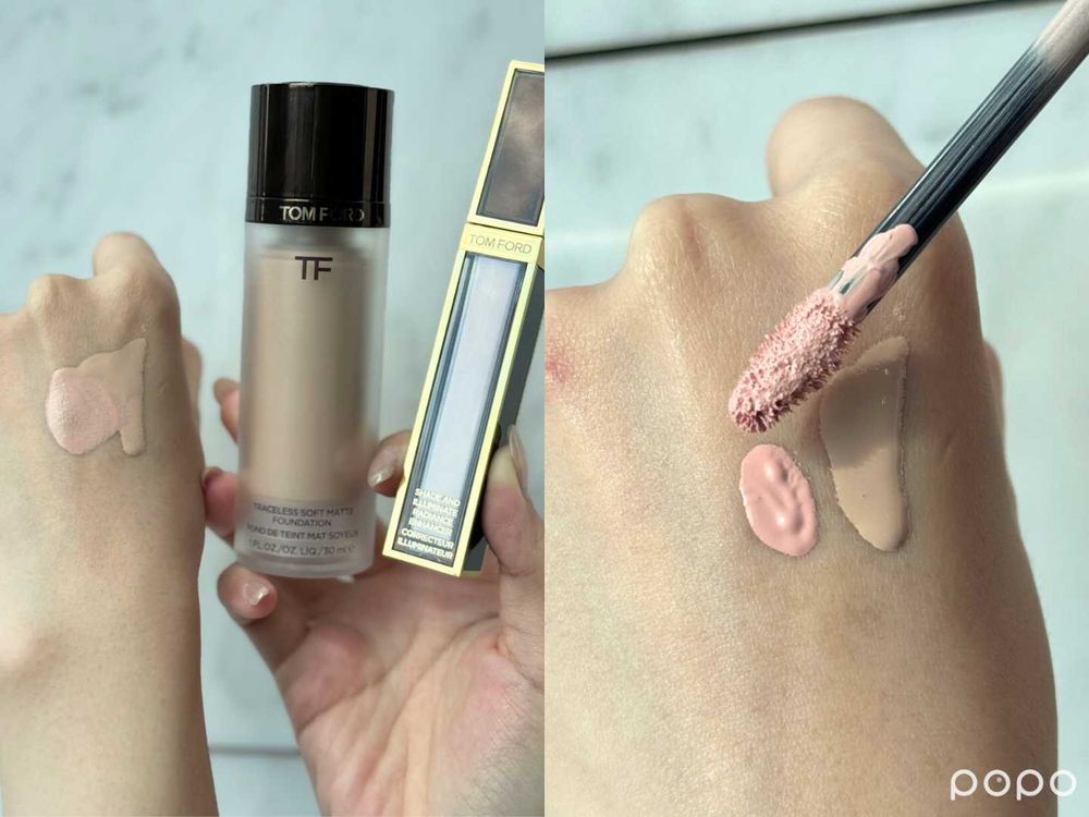 2023秋冬粉底推薦！TOM FORD最美皮革氣墊粉餅、奢光校色膏，超簡單疊擦法，三步驟畫出零死角高級感底妝！-3