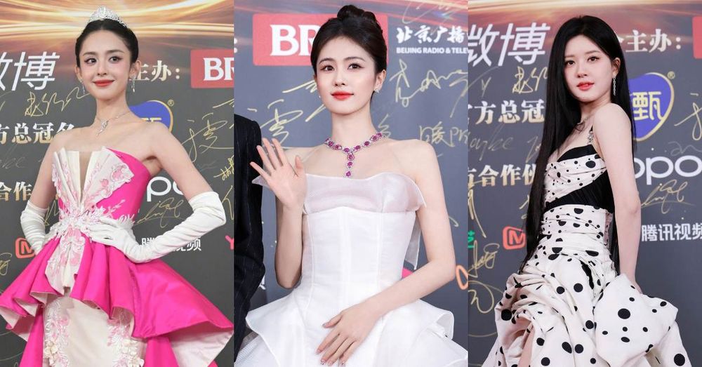2023微博之夜出席女星紅毯造型直擊！95小花趙露思斑點裝超吸睛，古力娜扎cos選美小姐，白鹿獲全網好評！-1