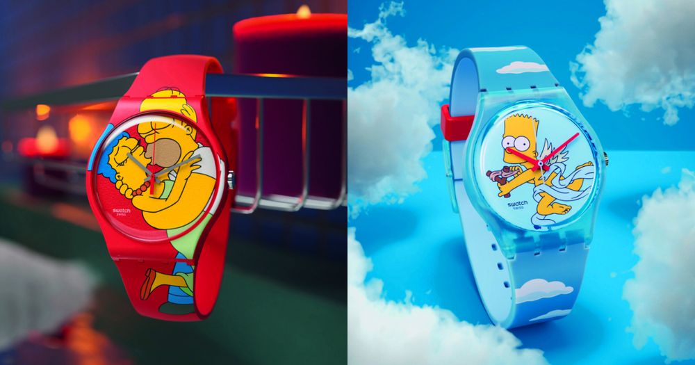 Swatch辛普森家庭聯名手錶！Homer&Marge親親超害羞、邱比特款可愛到瘋掉！-5