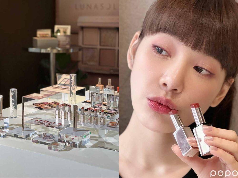 2024春妝最美鑽光眼影盤來了！LUNASOL低彩度五色珠光眼影盤，模仿波光蕩漾絕美光澤、眼妝上的不是色彩，而是質感！-17