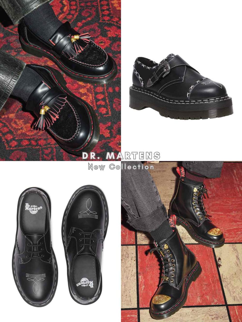 韓星人腳一雙！Dr. Martens龍年「紅金」馬汀靴、樂福鞋，厚底輕鬆穿出鉛筆腿！-0
