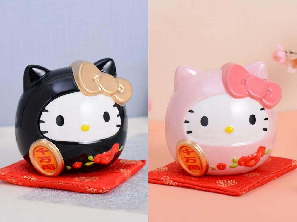 2024過年開運小物推薦！7-11開賣最萌招財貓「Hello Kitty達摩」陪你好運過龍年！-5