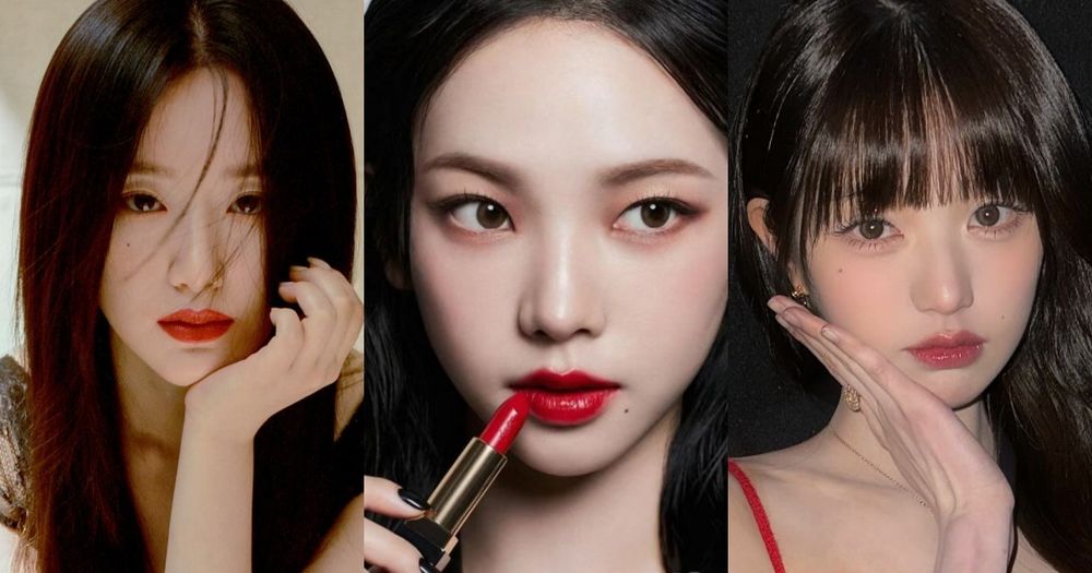 最適合紅色唇膏韓團愛豆！aespa Karina、IVE張員瑛畫上紅唇，美到讓人眼睛移不開！-13