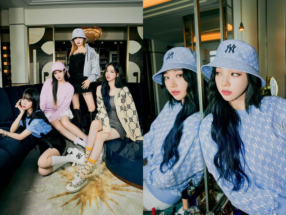 aespa、文佳煐最愛韓牌MLB新款！banila co夢幻嫩粉紅聯名氣墊，閃粉化妝包配一套，手持氣墊補妝、美出天際！-6