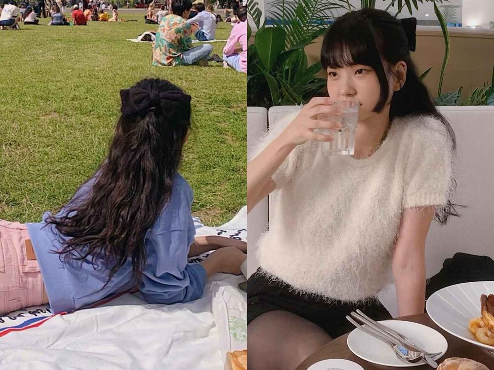 2024韓國正火蝴蝶結綁髮！部落客同款小臉編髮造型，公主頭、麻花辮、丸子頭...，加上蝴蝶結化身韓劇裡的富家千金！-3