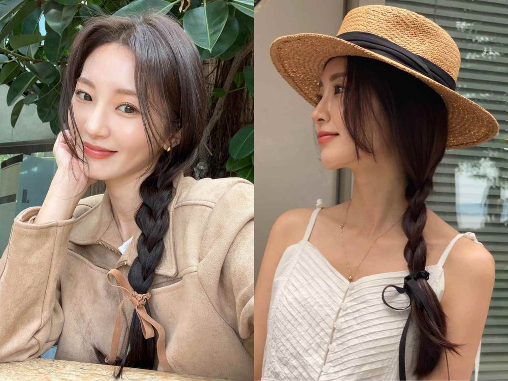 2024韓國正火蝴蝶結綁髮！部落客同款小臉編髮造型，公主頭、麻花辮、丸子頭...，加上蝴蝶結化身韓劇裡的富家千金！-6