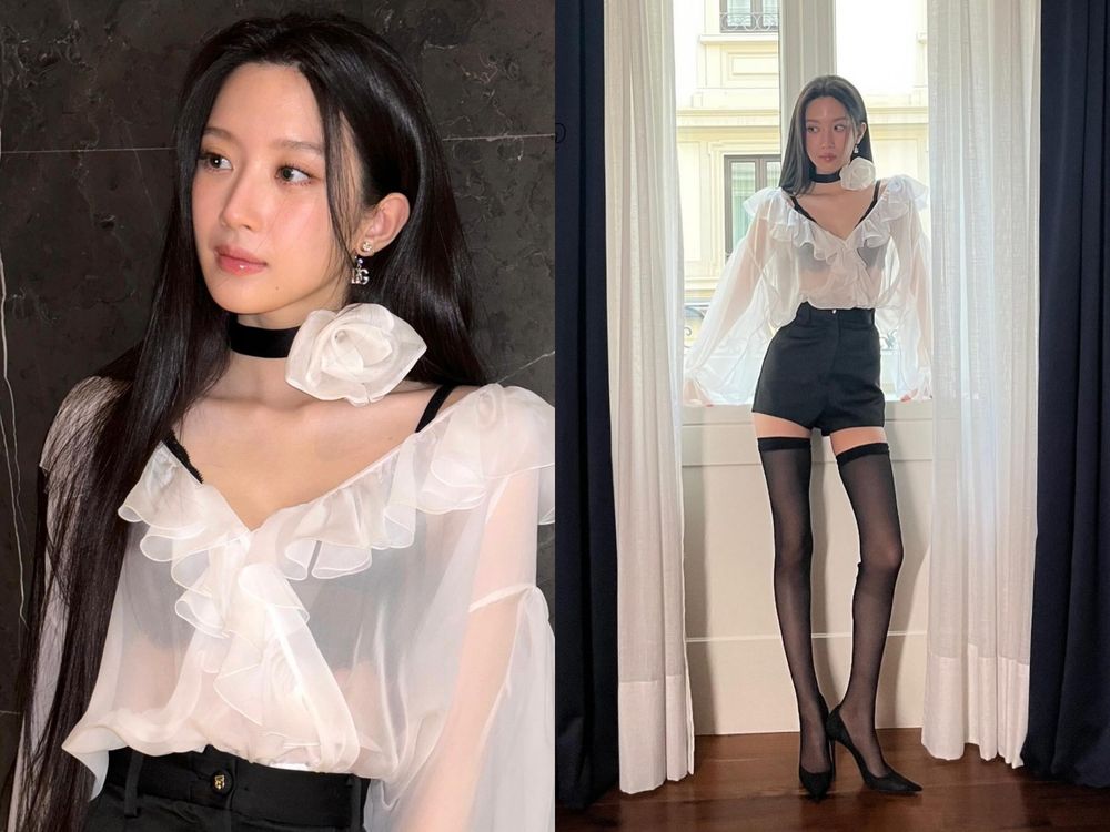 文佳煐米蘭時裝週「超性感黑紗透膚內衣」火辣驚人身材全曝光！維持姣好體態5招必學、「這運動」是筆直長腿的秘訣！-9