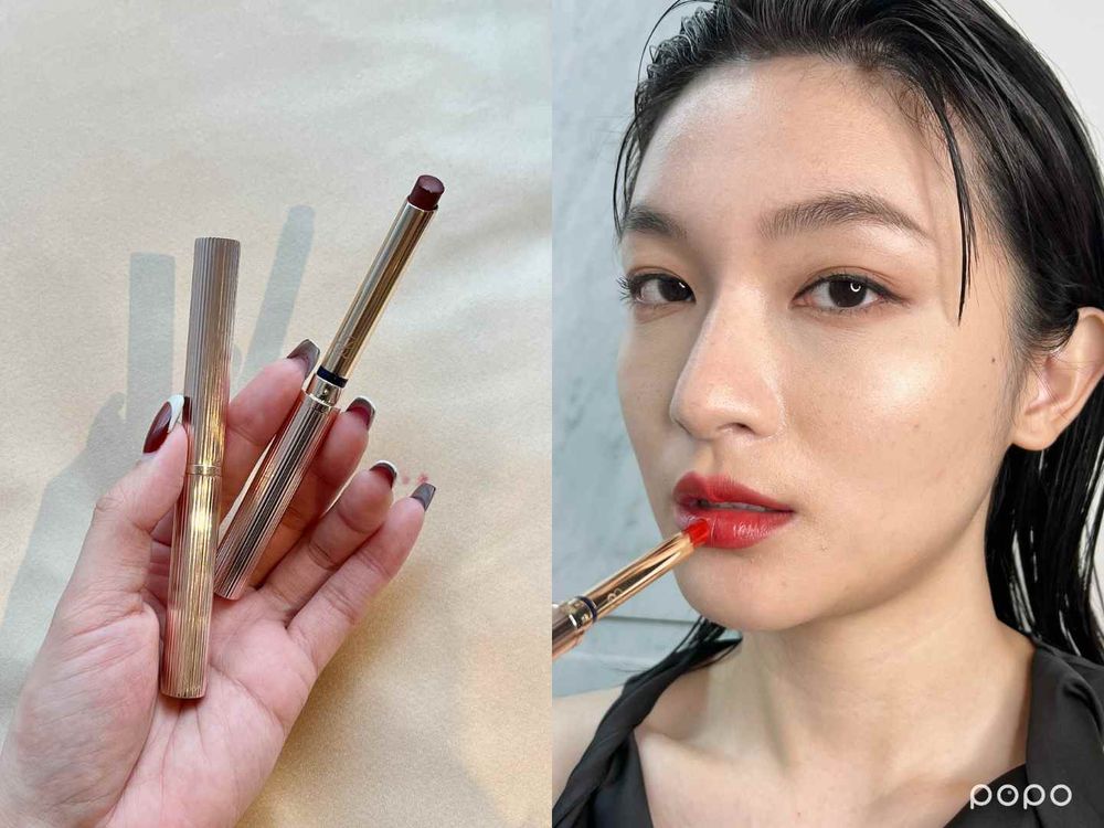 韓國一開賣就完售！雅詩蘭黛超高顏質「細金管」唇膏，高級釉光、精選顯白色號，擦上秒澎唇！-11