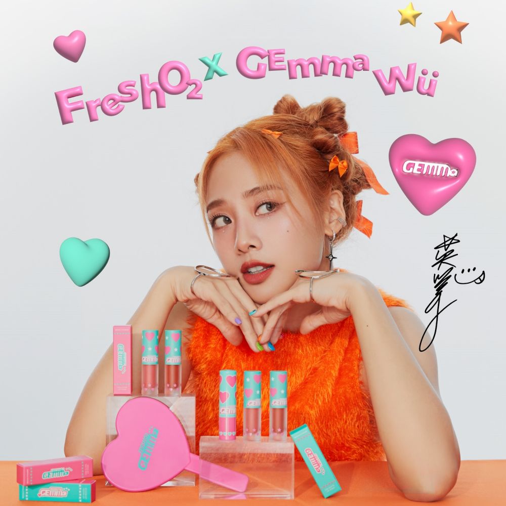 FreshO2 X GEmma吳映潔跨界聯名彩妝上市！鬼鬼最愛潤色唇膏、柔霧染唇釉，從裡到外都嫩翻的芭比風唇彩新作！-1