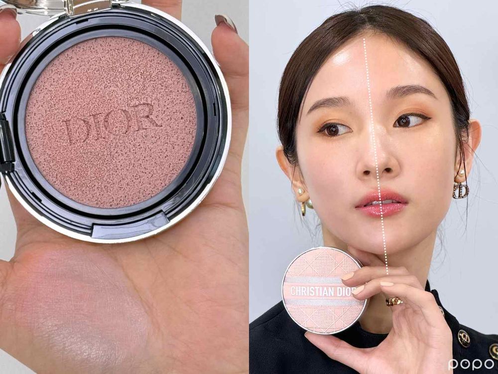 迪奧小公主JISOO同款氣墊！DIOR「嫩粉蜜桃潤飾氣墊」3步驟打造肌膚減齡5歲秘訣，粉嫩素裸嬰兒肌這樣完成！-6