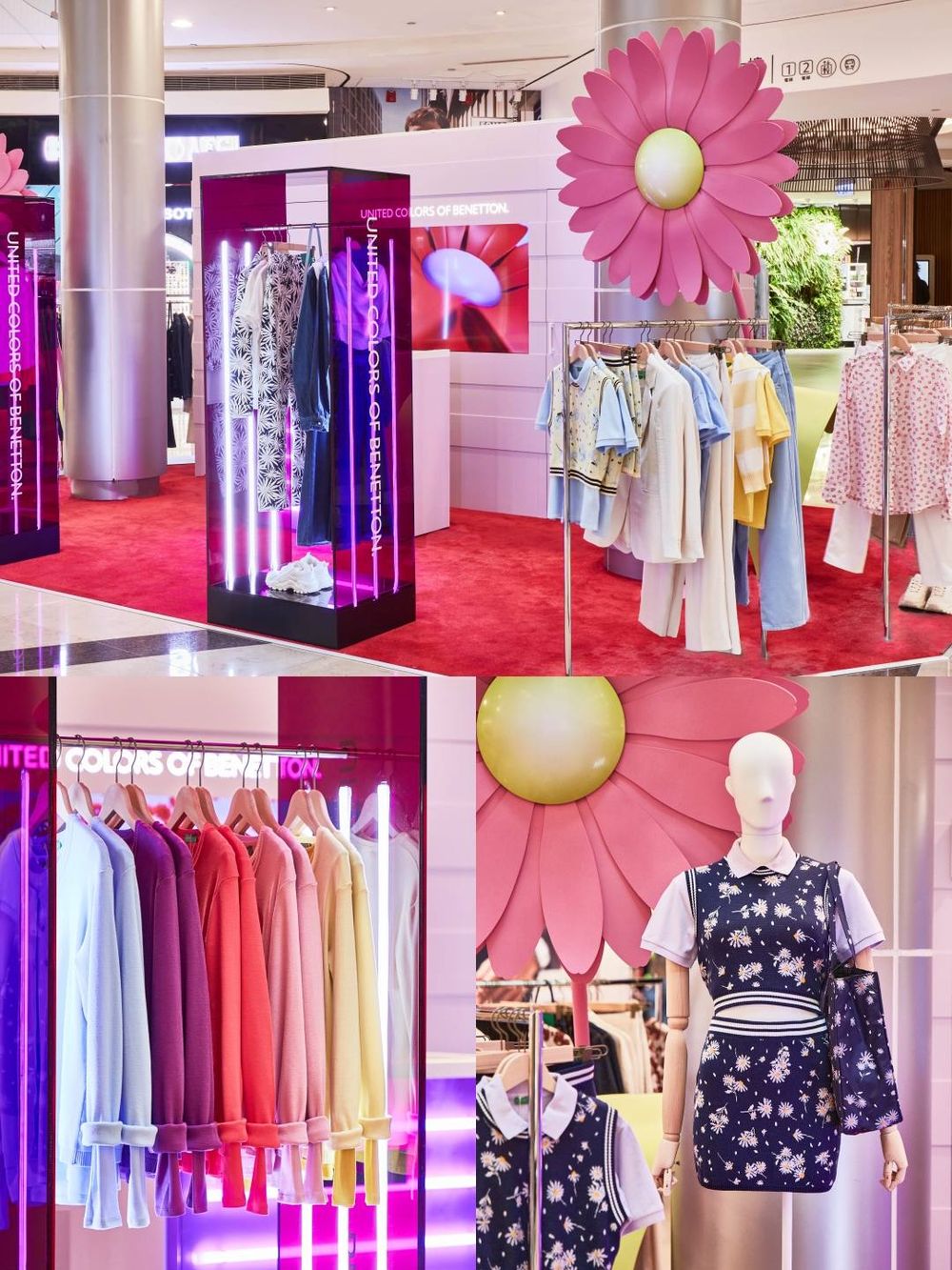 台北101班尼頓奇幻花園太美！小花背心、牛仔褲...春天新衣服這邊買 ！-12