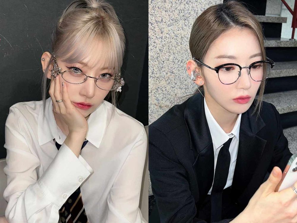 盤點最適合戴眼鏡女愛豆！Karina、Jisoo幼態粉頰真的太嫩，薇娟這樣配妝容、秒變性感御姐！-9