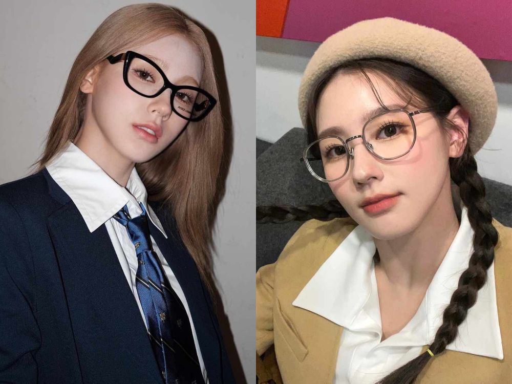 盤點最適合戴眼鏡女愛豆！Karina、Jisoo幼態粉頰真的太嫩，薇娟這樣配妝容、秒變性感御姐！-8