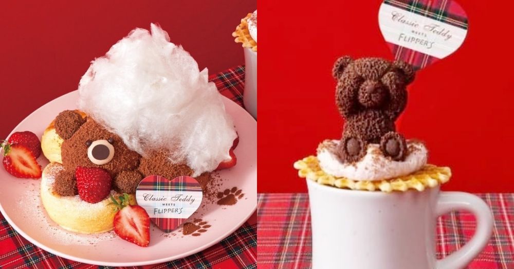 被萌翻！FLIPPER'S×Classic Teddy「泰迪熊鬆餅、泰迪熊巧克力奶茶」可愛到捨不得吃！-1