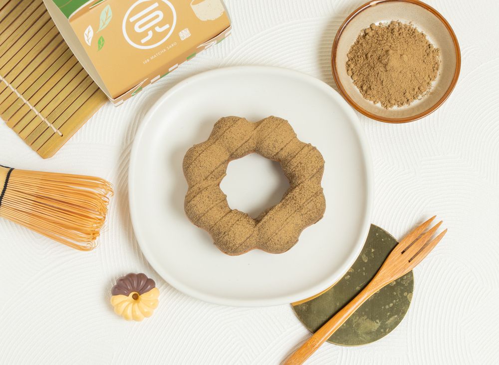 茶控瘋掉！Mister Donut×一〇八抹茶茶廊「生抹茶波堤、焙茶蕨餅巧貝甜甜圈」爆療癒必吃！-13