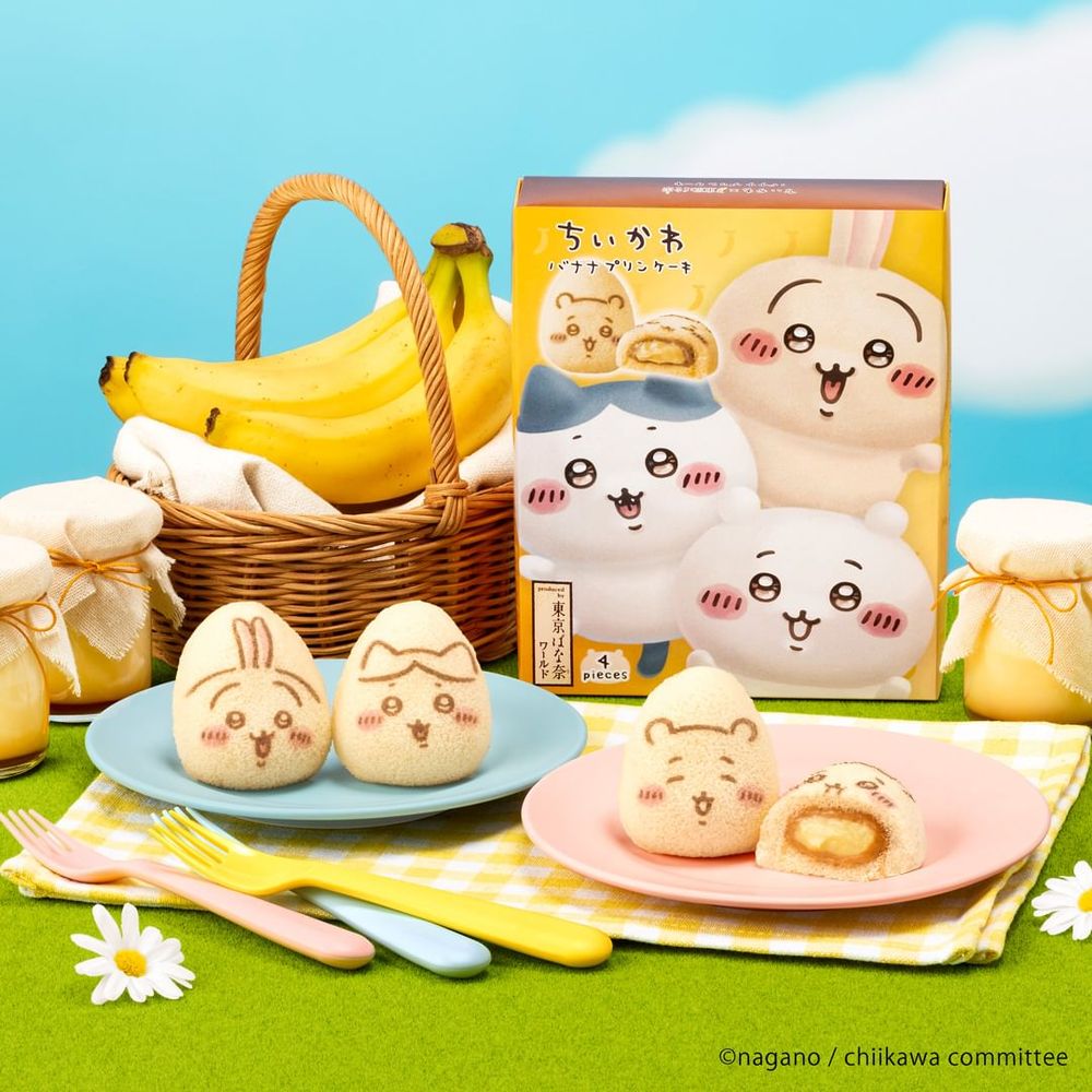 2024東京旅遊必買伴手禮！東京芭娜娜×吉伊卡哇「香蕉布丁蛋糕」萌炸天、買再送超Q貼紙！-10