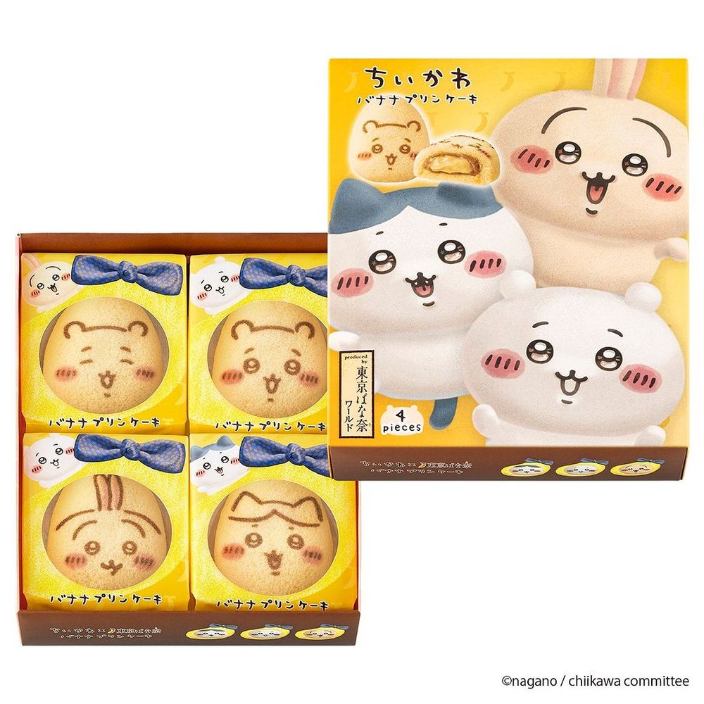 2024東京旅遊必買伴手禮！東京芭娜娜×吉伊卡哇「香蕉布丁蛋糕」萌炸天、買再送超Q貼紙！-6