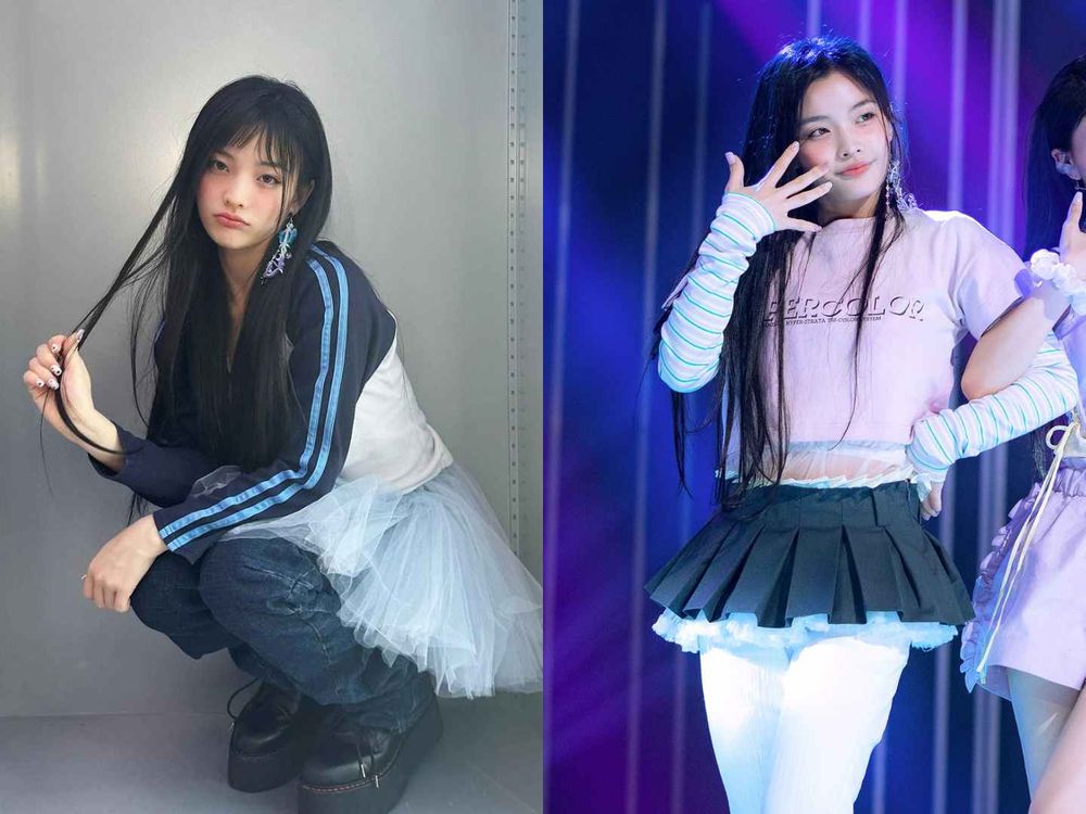 Rosé、Karina韓星最近在瘋「蕾絲裙+褲子」穿搭！街上韓妞真的都這樣穿！-4